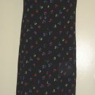 Talbots Long Modesty Dress Short Sleeve Button Front Floral Tie Back Size 6