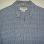 J CREW Shirt Button Down Collar Short Sleeve 100% Cotton Plaid Mens Large