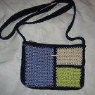 THE SAK Elliott Lucca Color Block Crochet Knit Shoulder Bag Handbag Crossbody