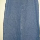 WOOLRICH Long Jean Denim Skirt Modest A-Line Maxi Back Slit Cotton Womens 12