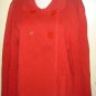 Talbots Jacket Blazer Coat RED 100% Cotton Waffle Knit Fully Lined Womens Large