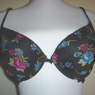 Victoria's Secret Sexy Little Things 36B Bra Black Floral Lace Push-Up #168