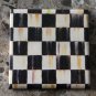 4 x 4 Ceramic Tile Coaster made with Mackenzie-Childs Courtly Check Tissue Paper