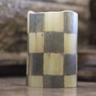 Flameless Vanilla LED Pillar Votive Candle made w/Mackenzie-Childs Tissue Paper