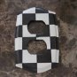 Double Socket Switch Plate made Black and White Checkered Paper