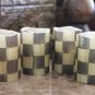 Vanilla LED Pillar Candles made w/Mackenzie Childs Courtly Ck Tissue Paper