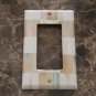 Single Rocker Switch Plate made w/Mackenzie Childs Parchment Check