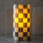 Vanilla Flameless LED Candle made w/Mackenzie Childs Courtly Check Tissue Paper