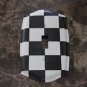Single Toggle Switch Plate made with Black and White Checkered Paper