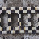 Quad Gang Rocker Switch Plate made w/Mackenzie Childs Courtly Check Tissue Paper