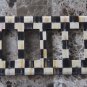 Quad Gang Rocker Switch Plate made w/Mackenzie Childs Courtly Check Tissue Paper