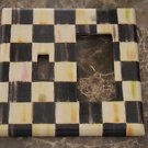 Rocker Single Toggle Switch Plate made w/Mackenzie Childs Courtly Check Tissue