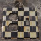 Double Outlet Single Toggle Switch Plate made w/Mackenzie Childs Tissue Paper