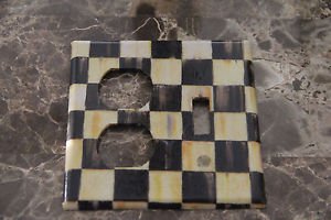 Double Outlet Single Toggle Switch Plate made w/Mackenzie Childs Tissue Paper