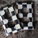 Double Outlet Switch Plate made w/Mackenzie Childs Courtly Check Tissue Paper