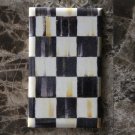 Blank Plate Outlet Cover made with Mackenzie Childs Courtly Check Tissue Paper