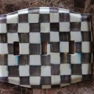 Triple Toggle Switch Plate made w/Mackenzie-Childs Courtly Check Paper