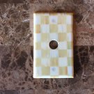 Coaxial Cable Audio Switch Plate made w/Mackenzie Childs Parchment Check Paper