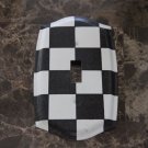 Black and White Checkered Single Toggle Switch Plate