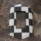 Black and White Checkered Single Rocker Switch Plate
