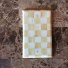 Blank Plate Outlet Cover made with Mackenzie Childs Parchment Check Paper