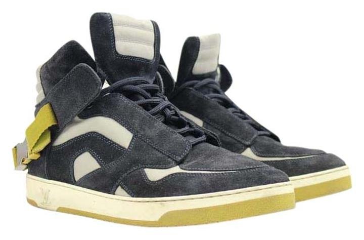 Louis Vuitton Slipstream High Top Lvsty05 Navy Blue Athletic Shoes