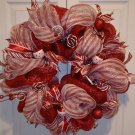 Santa Peppermint Christmas Wreath