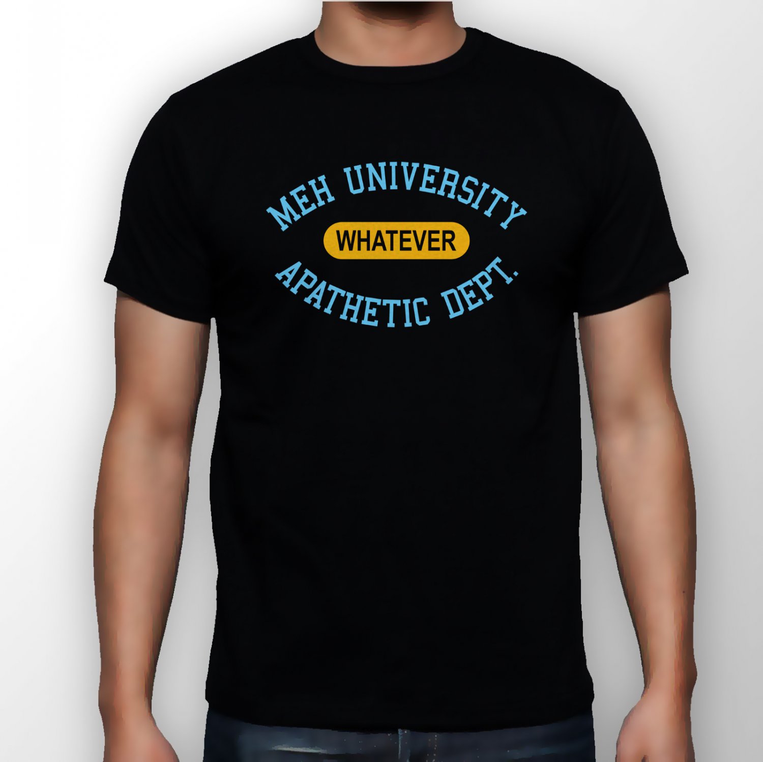 Best New Apathetic Department Man Black T Shirt S to 5XL