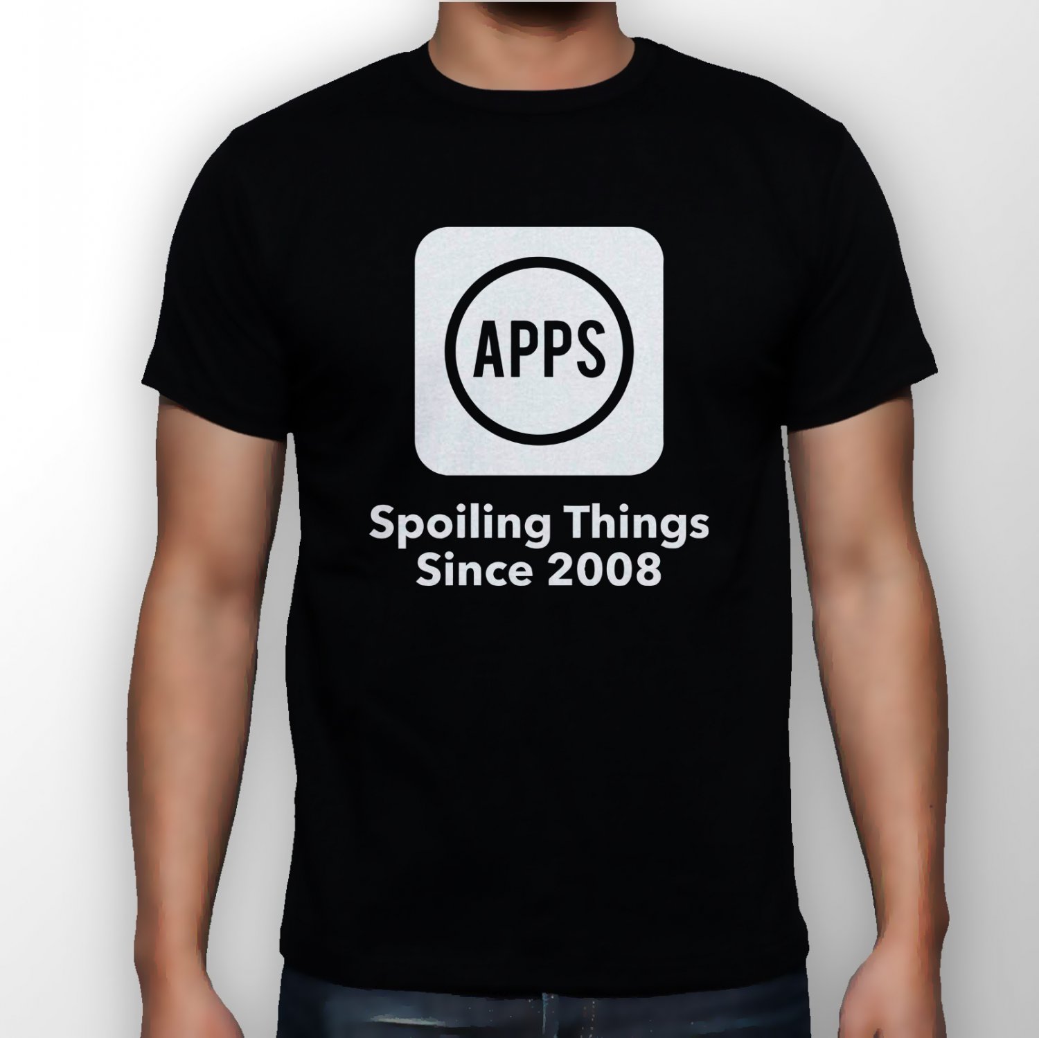Best New Apps Spoiling Things Since 2008 Man Black T Shirt S to 5XL
