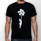 Best New Banksy Girl Man Black T Shirt S to 5XL