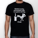 Best New Behind Every Successful Man Is A Good Strong Man Black T Shirt S to 5XL