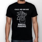 Best New Call Me On My Shell Phone Man Black T Shirt S to 5XL