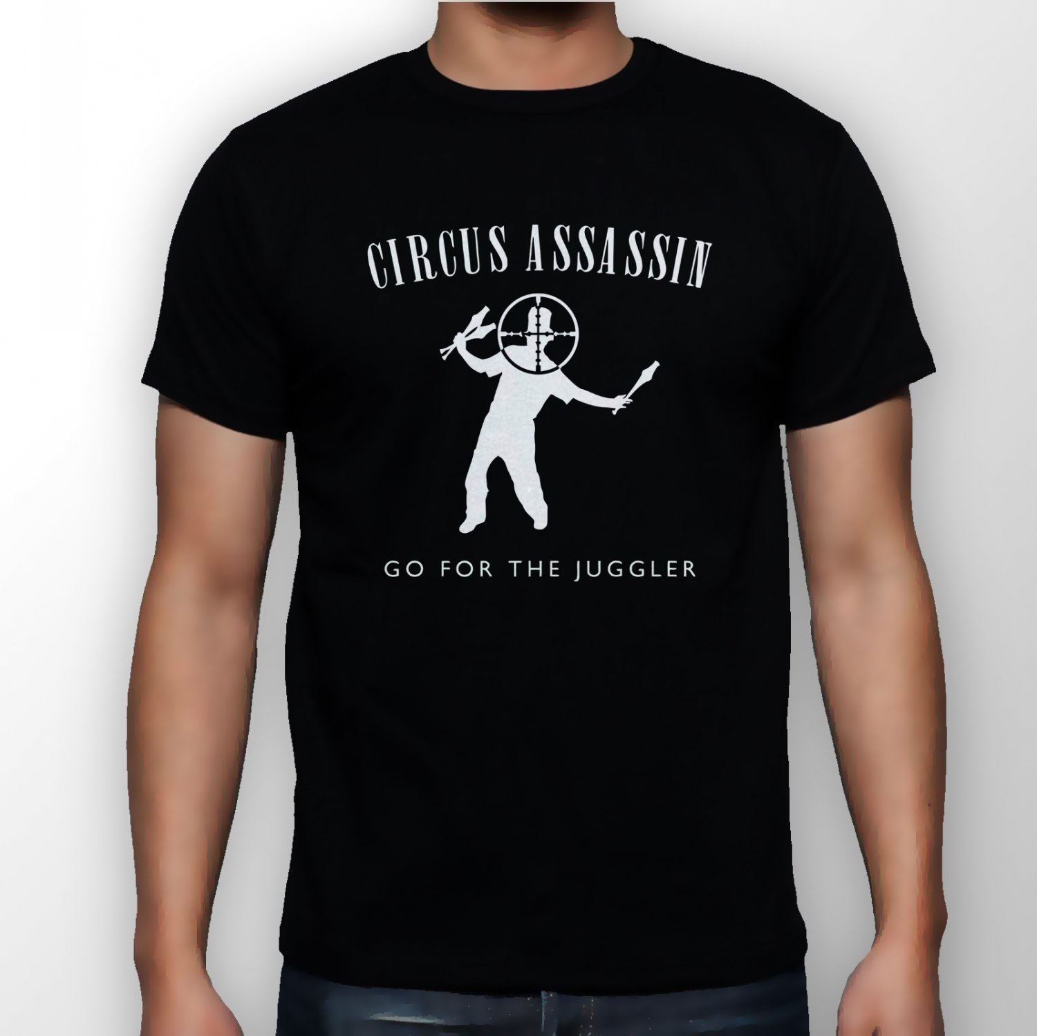 Best New Circus Assassin Go For The Juggler Man Black T Shirt S to 5XL