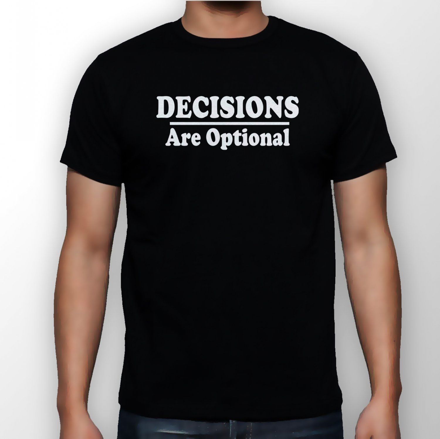 Best New Decisions Are Optional Man Black T Shirt S to 5XL