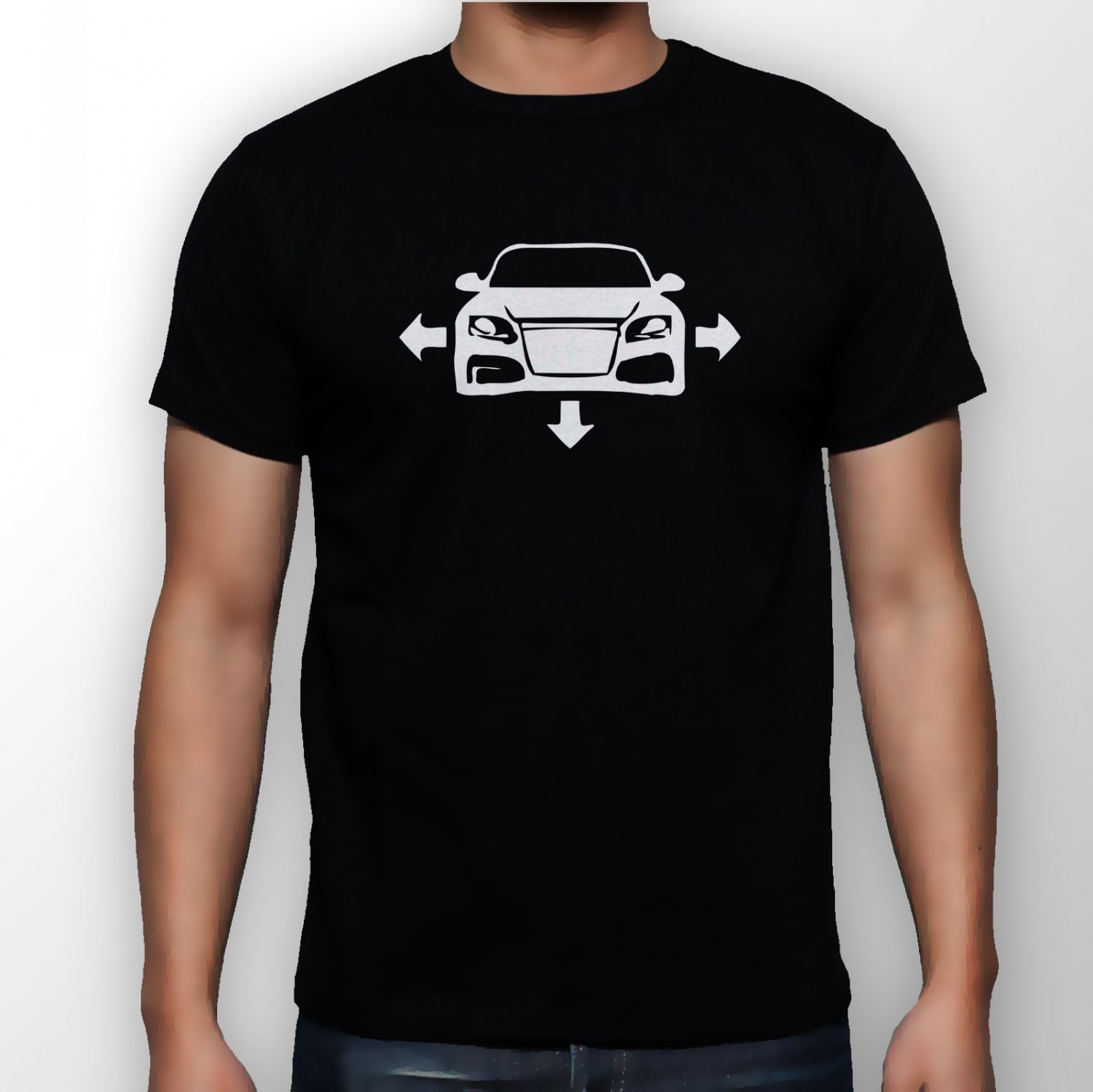 Best New Drifting Car Silhouette Man Black T Shirt S to 5XL