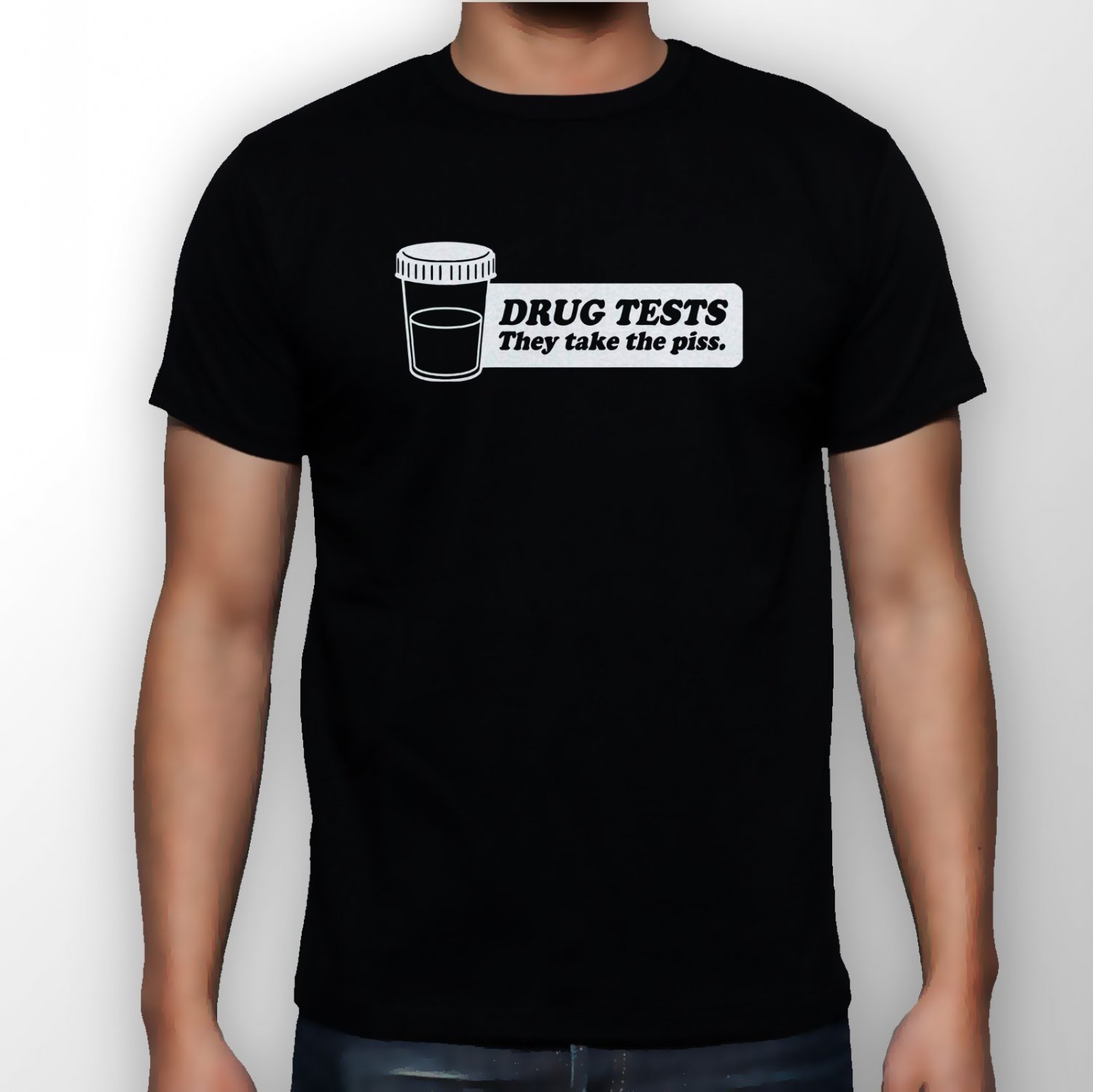 Best New Drug Tests They Take The Piss Man Black T Shirt S to 5XL