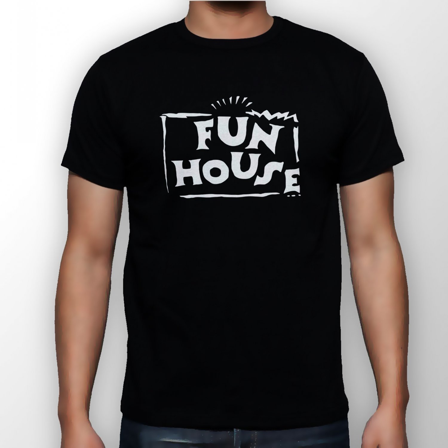 Best New Fun House Man Black T Shirt S to 5XL