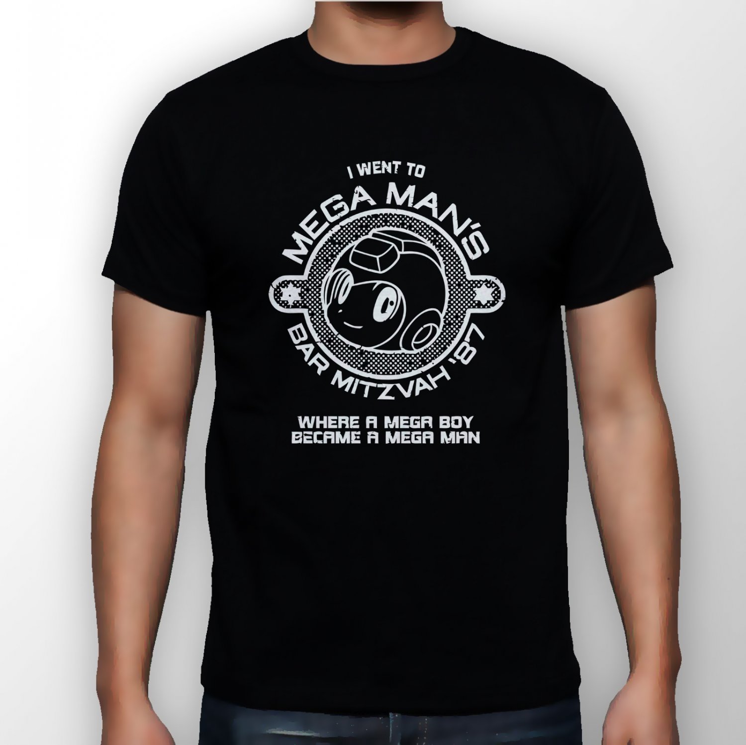 Best New I went to Mega Man's Bar Mitzvah Man Black T Shirt S to 5XL