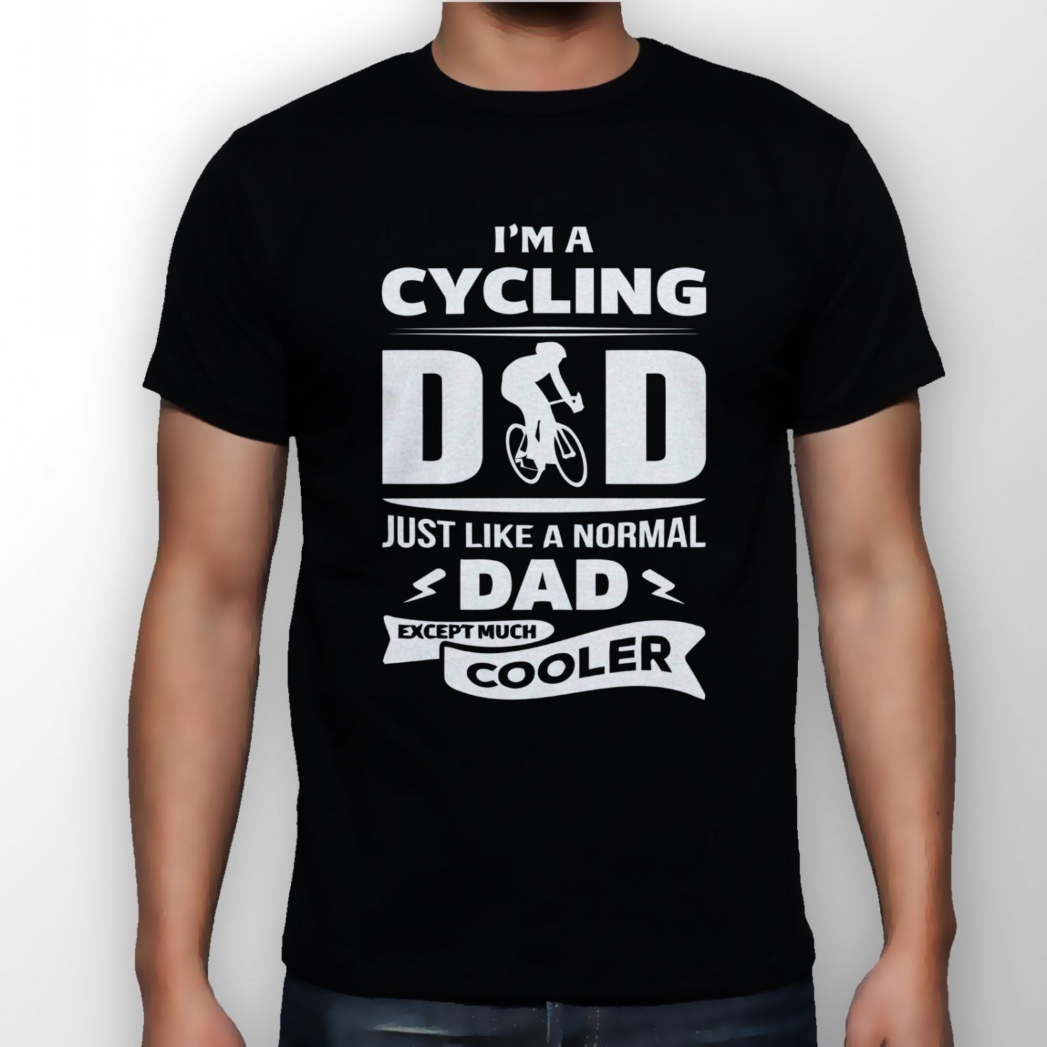 Best New I'M A CYCLING DAD Man Black T Shirt S to 5XL