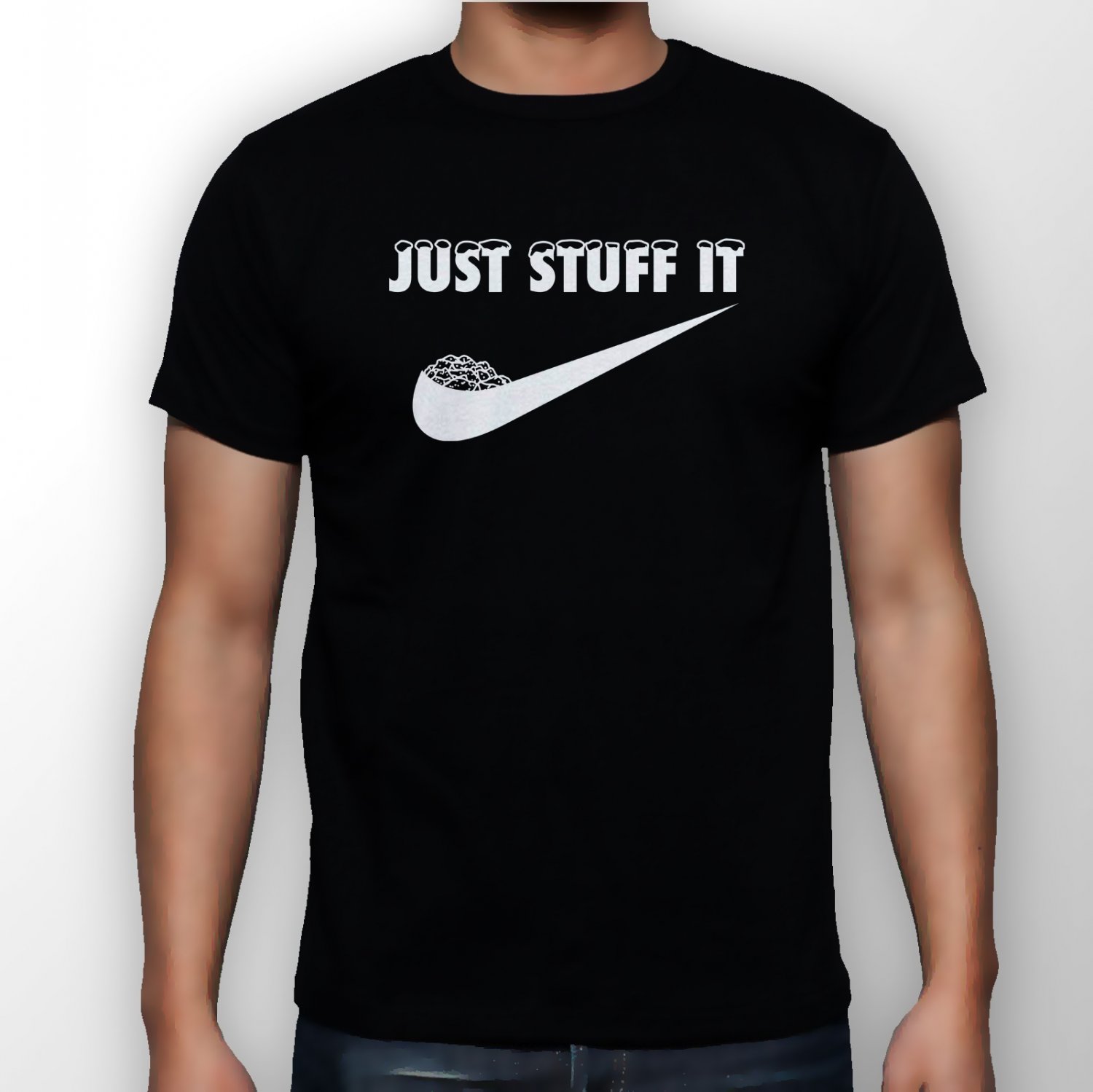 Best New Just Stuff It Man Black T Shirt S to 5XL