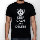 Best New Keep Calm And Delete Man Black T Shirt S to 5XL