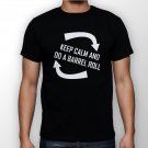 Best New Keep Calm And Do A Barrel Roll Man Black T Shirt S to 5XL