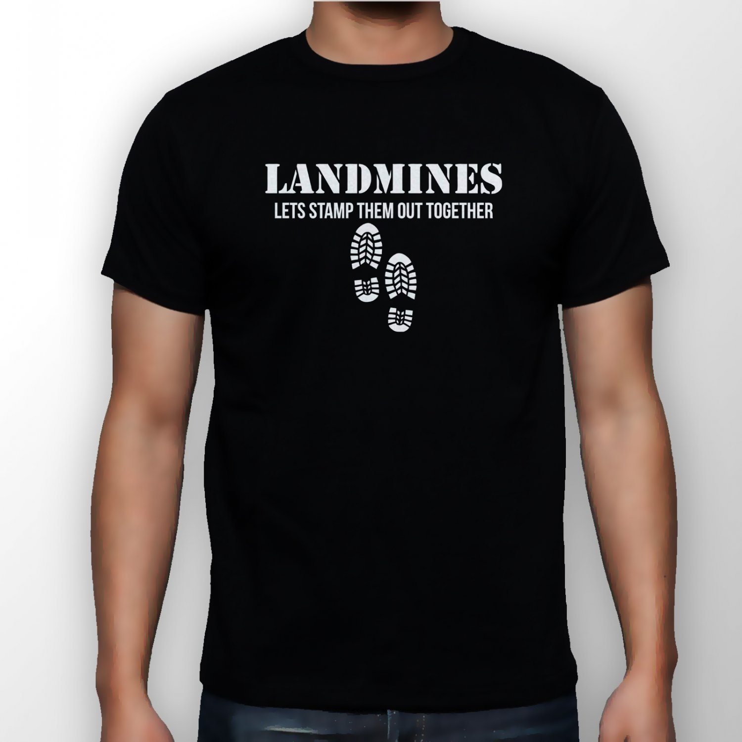 Best New Landmines lets stamp them out together Man Black T Shirt S to 5XL