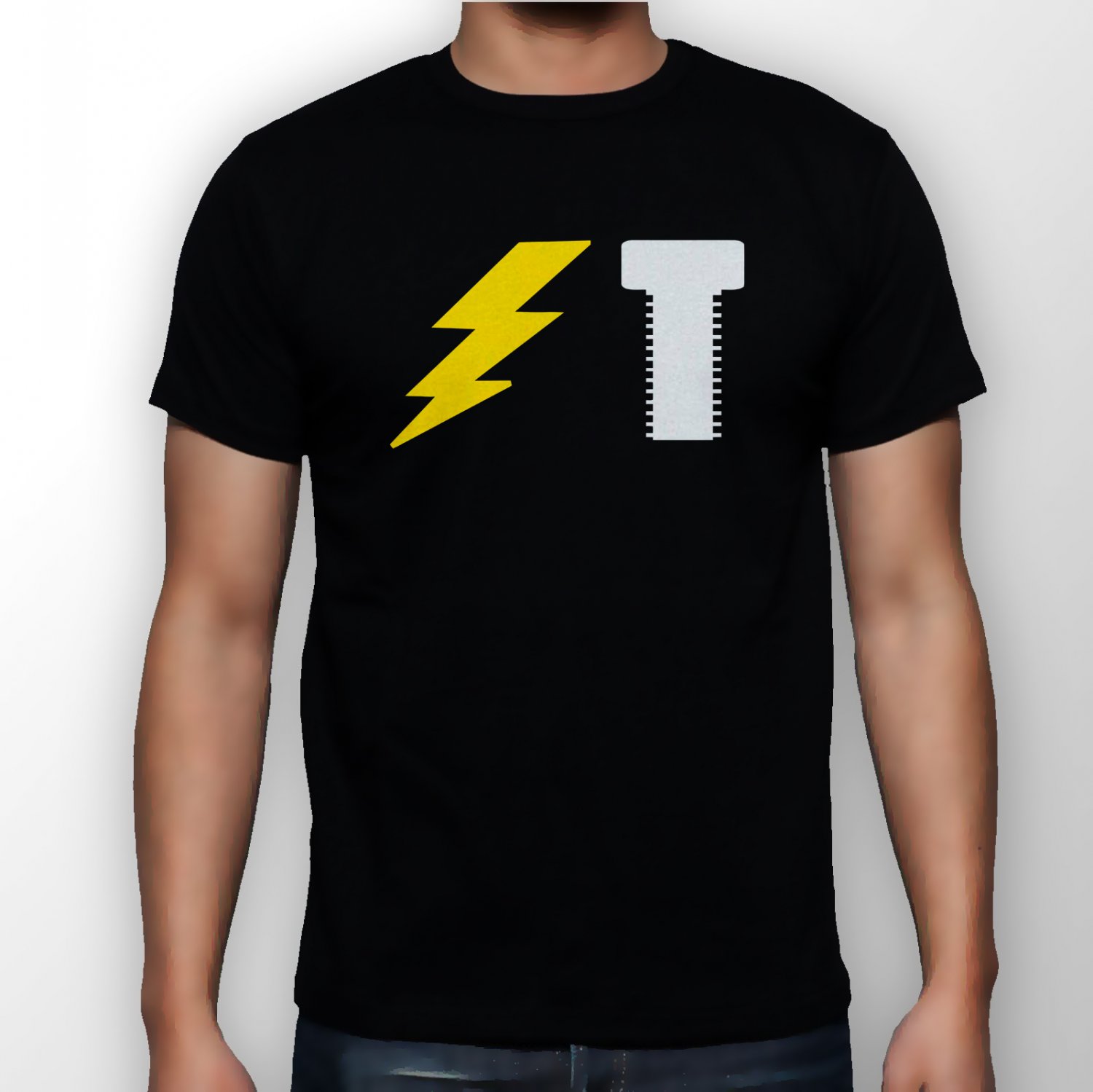 Best New Lightning Bolt Man Black T Shirt S to 5XL