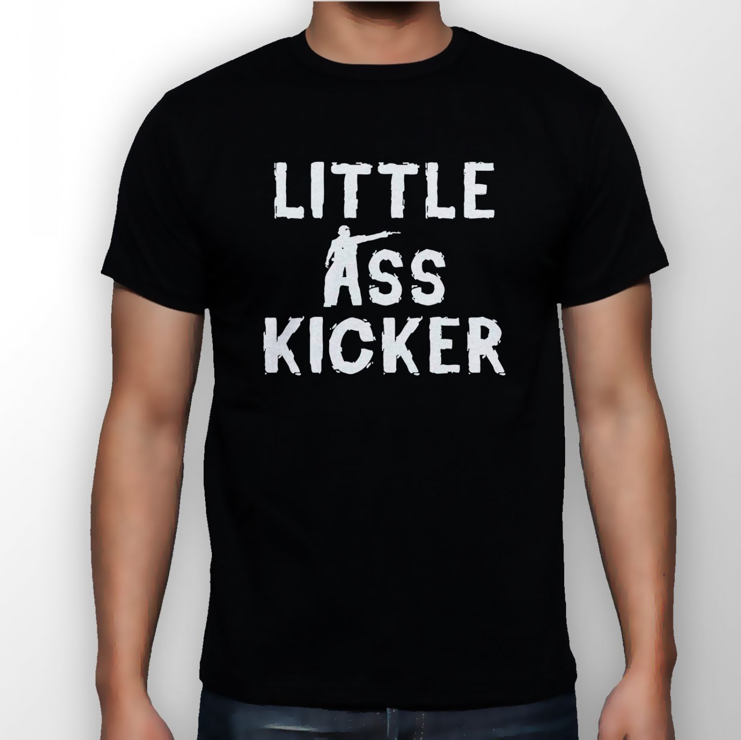 Best New Little ass kicker Man Black T Shirt S to 5XL