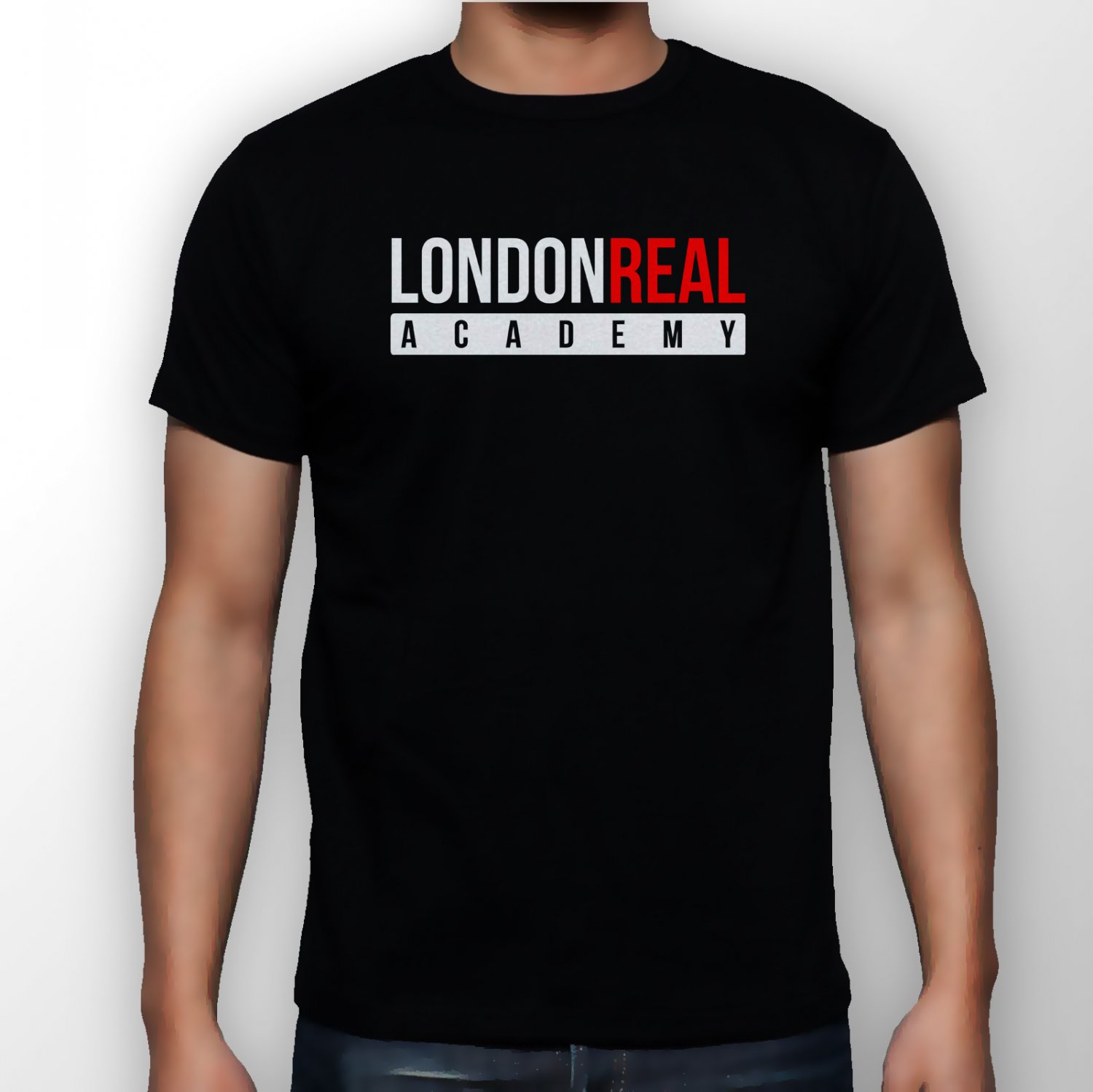 Best New London Real Academy Man Black T Shirt S to 5XL