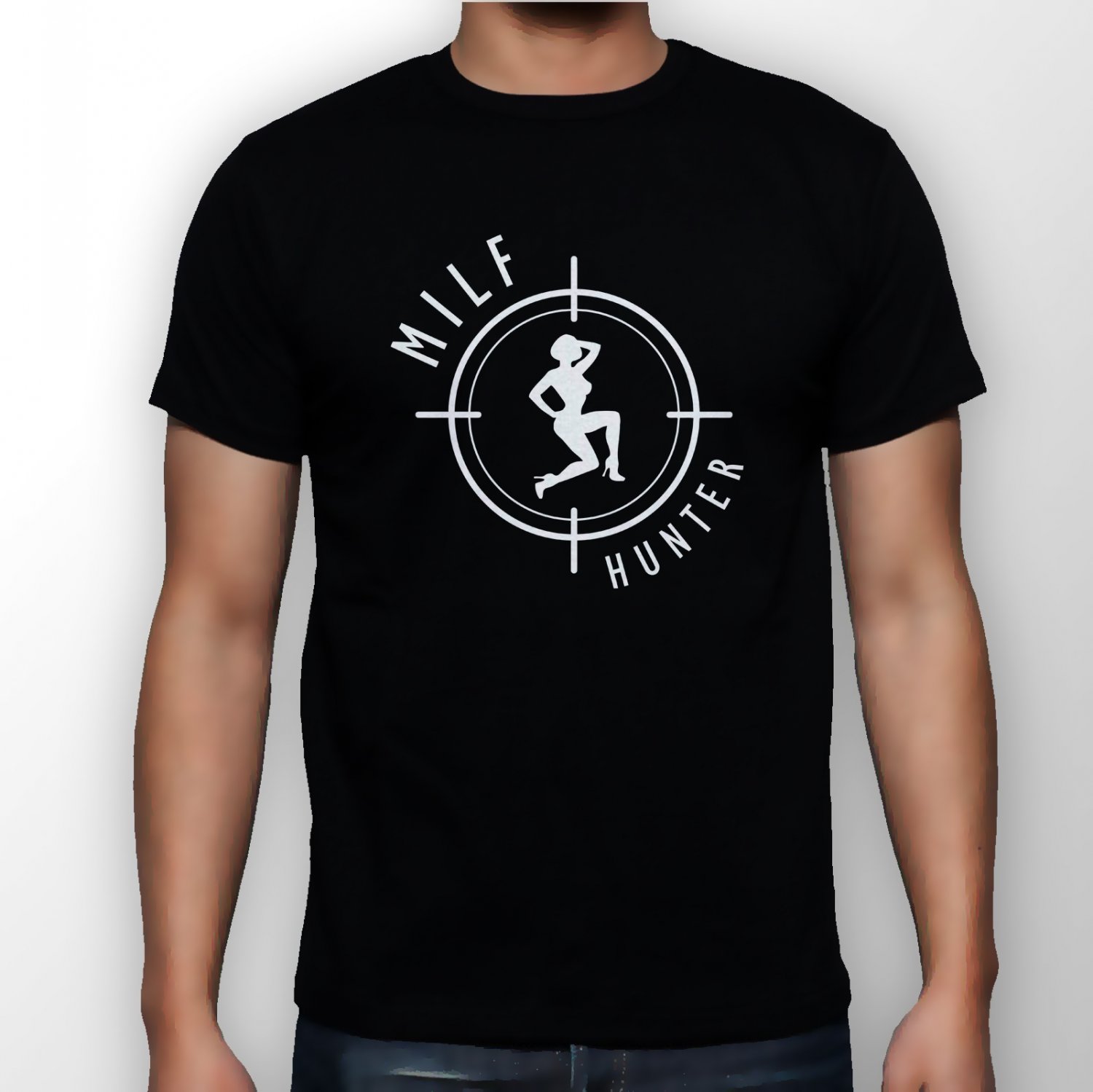 Best New Milf Hunter Man Black T Shirt S to 5XL