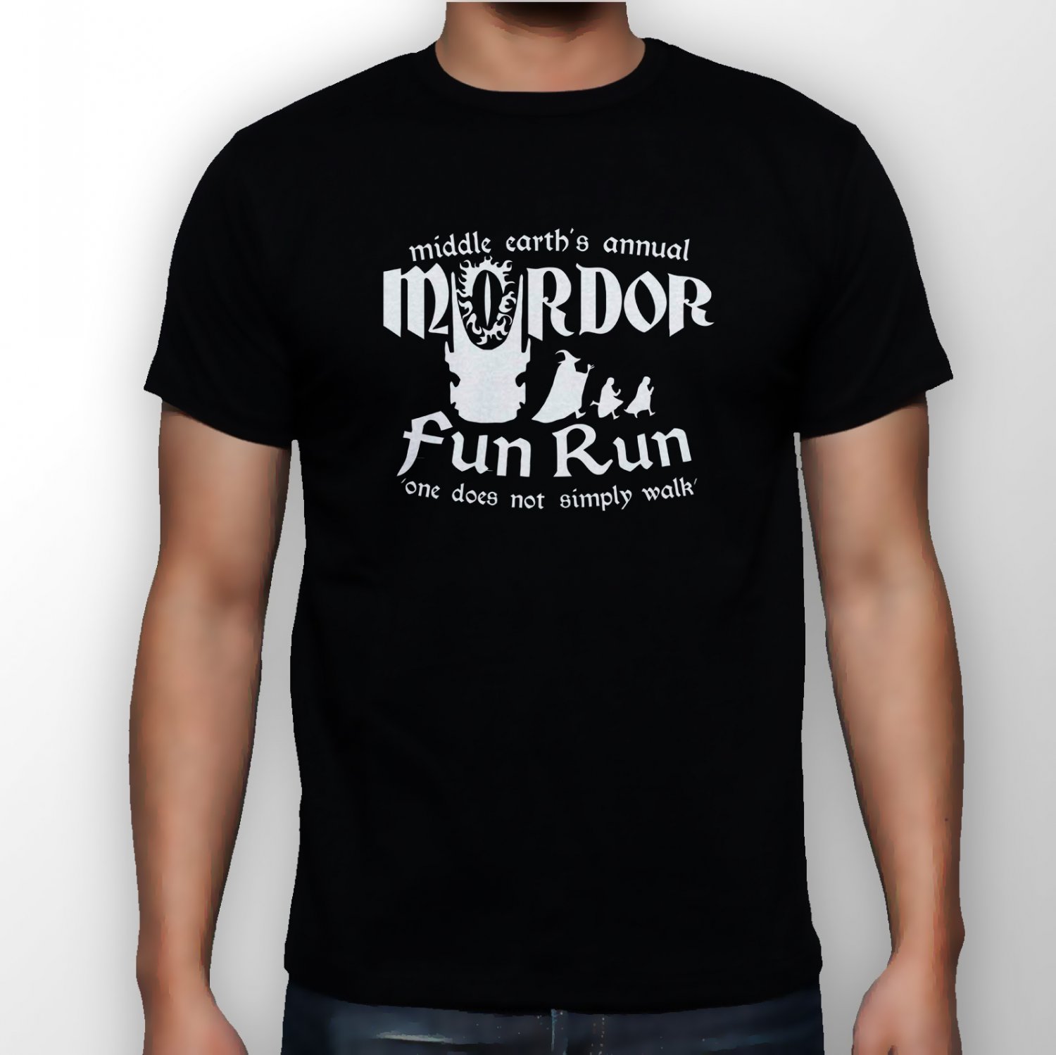 Best New Mordor Fun Run Man Black T Shirt S to 5XL