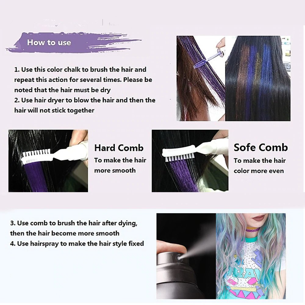 DIY Temporary Hair Dye 3#