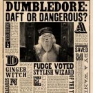 Prof. Dumbledore Daily Prophet Vintage Poster